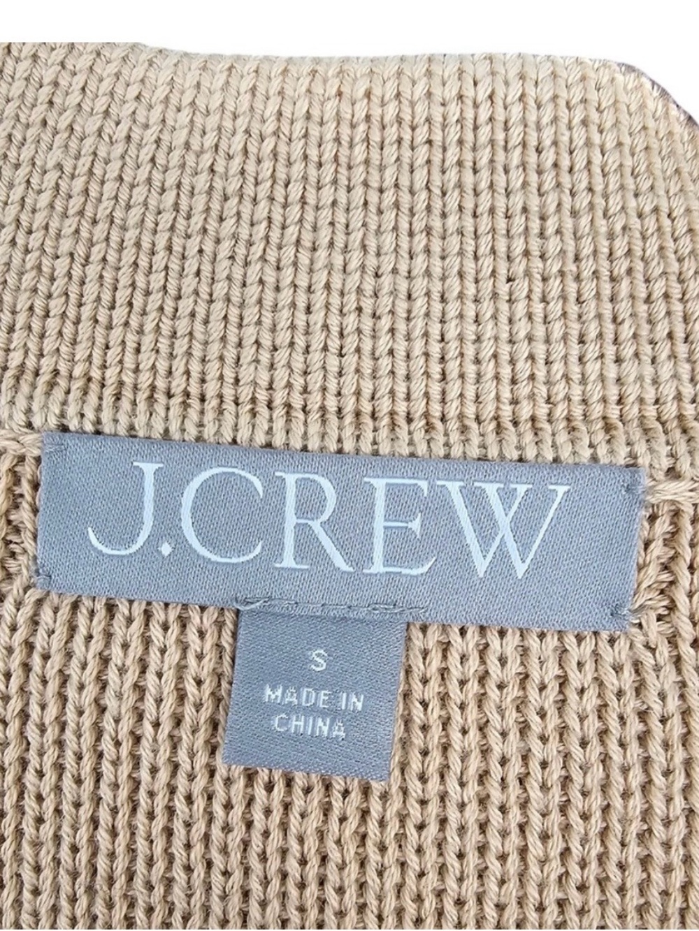 J.Crew Marielle Cropped Double-Breasted Knit Cardigan in Camel - size S - Picture 6 of 7